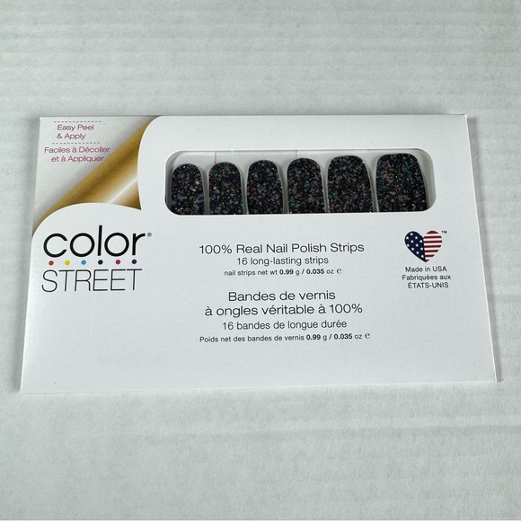 *Retired* Color Street: Broadway Glimmer | Black Multicolor Glitter Sparkle - Picture 3 of 14